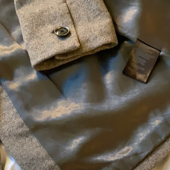 Mexx mechanical grey wool cashmere coat Sz 4 - Picture 4 of 7